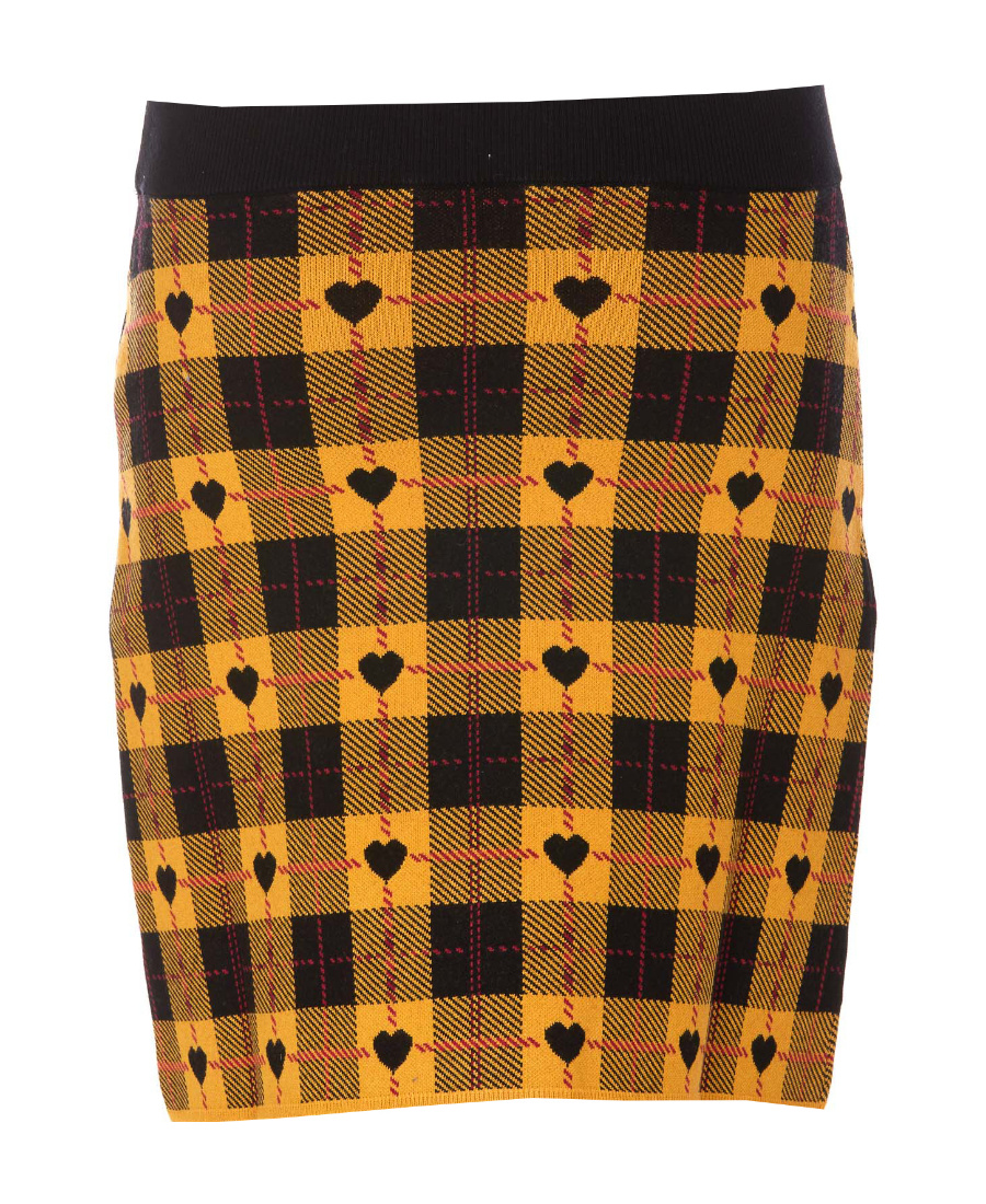 Alessandra Rich Knitted Mini Skirt In Brown