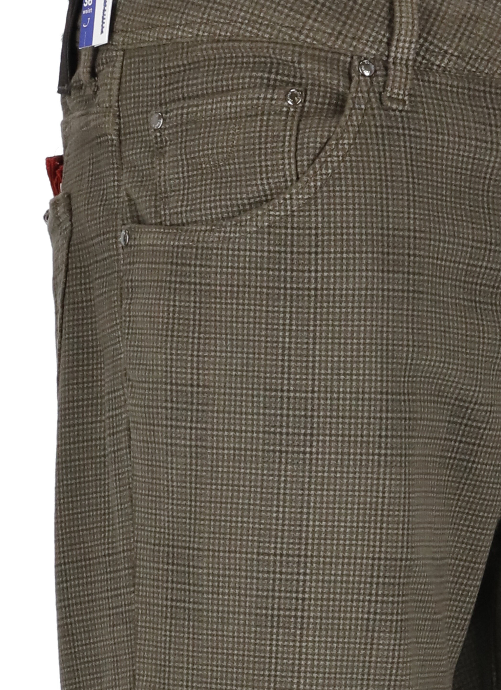 Jacob Cohen Mini Check-print Skinny Trousers In Green