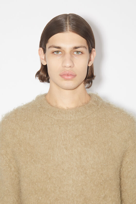 Shop Acne Studios Crewneck Knitted Sweater In Nude