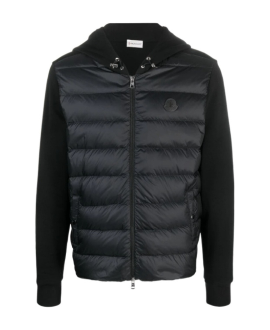 Moncler Hybrid Hooded Jacket In Black