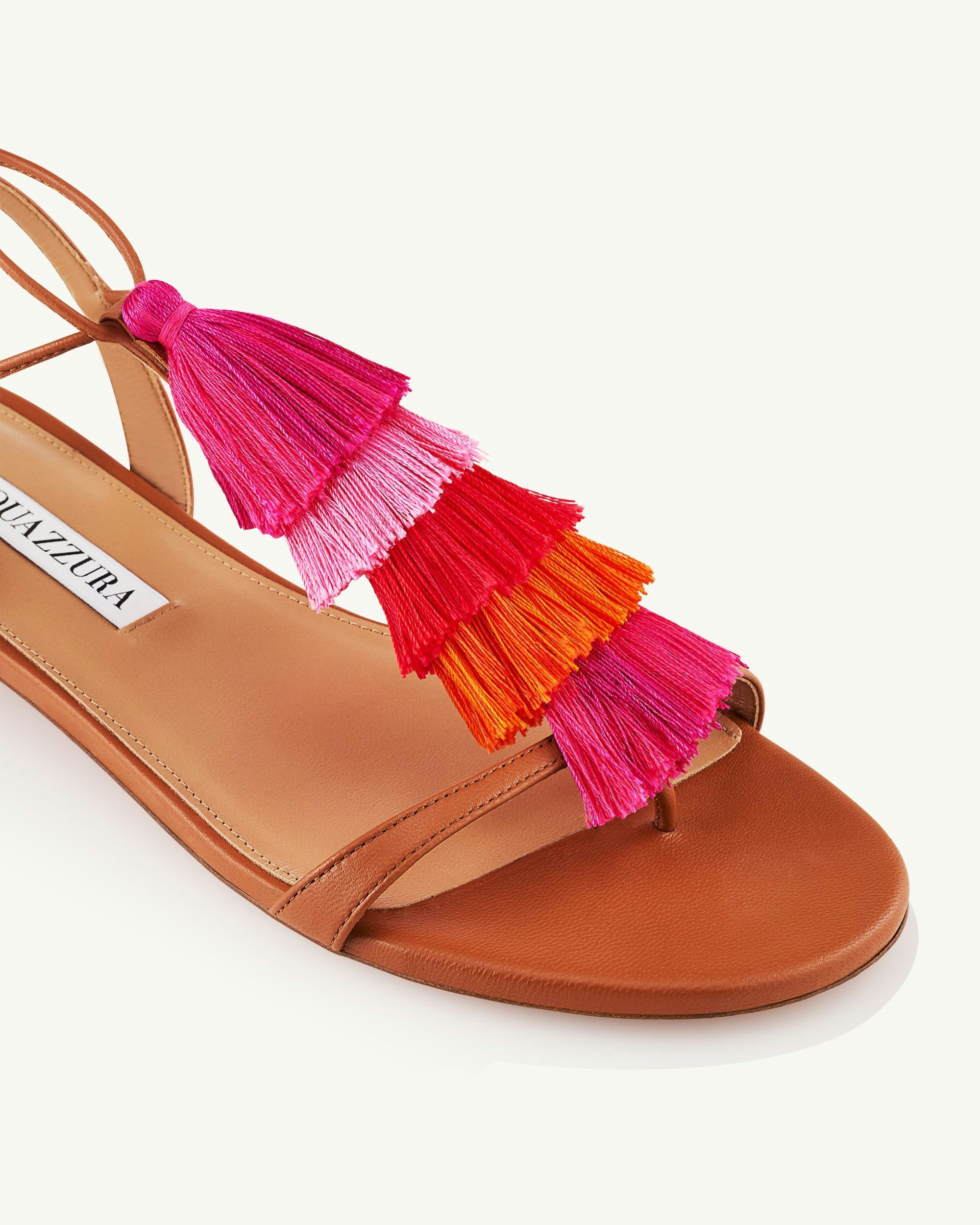 Shop Aquazzura Capri Tassel-detail Sandals