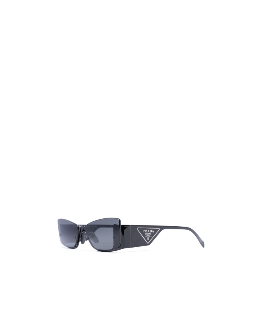 Prada Cat-eye Logo-print Sunglasses In Black
