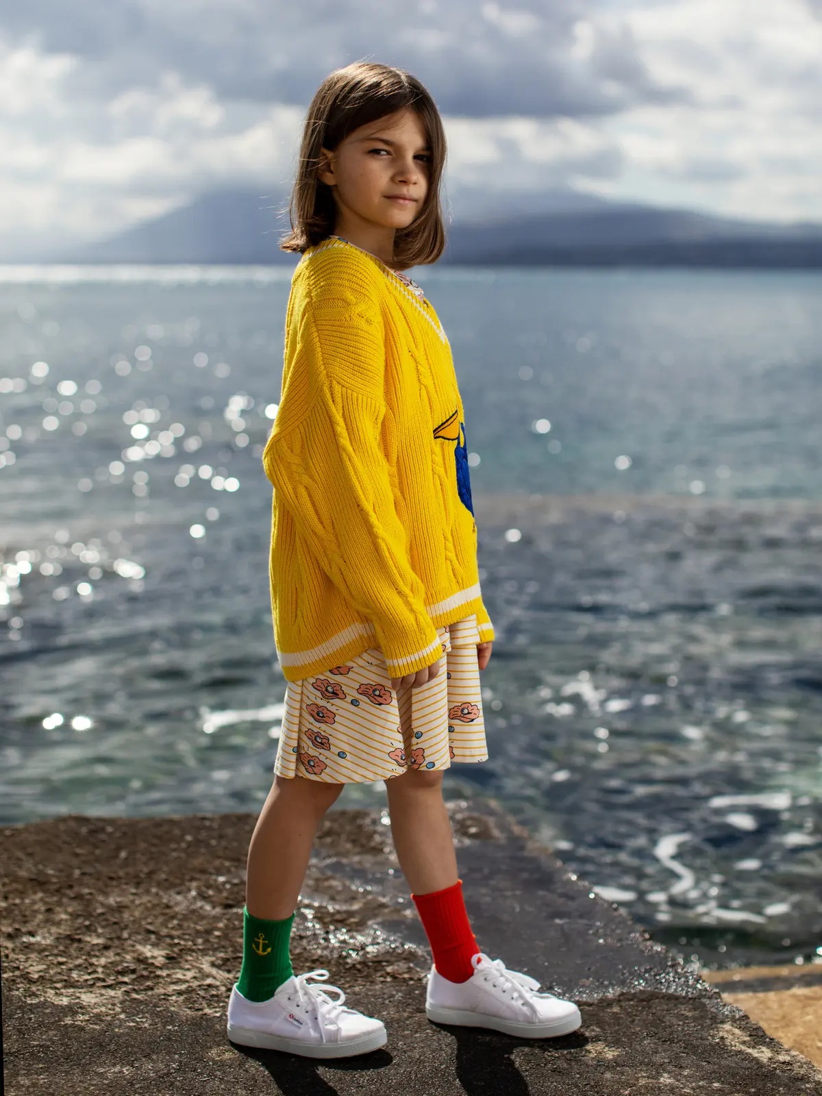 Mini Rodini Long-sleeved Sweater In Yellow