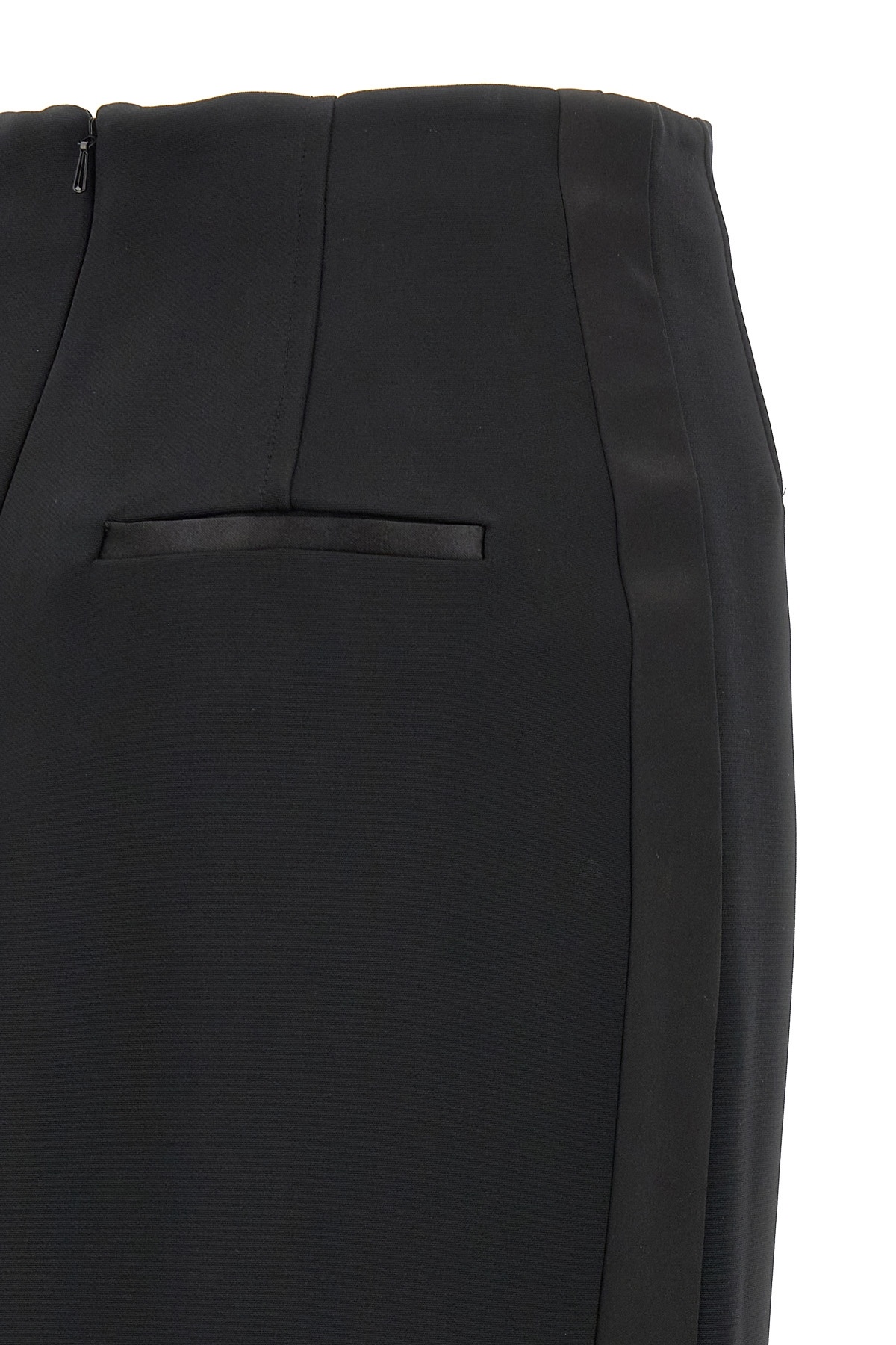 Max Mara Slit-detailed Skirt In Black