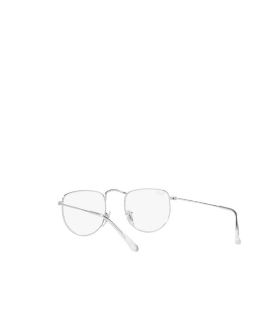 Ray Ban Logo Metal Frame Flat Mirror In White