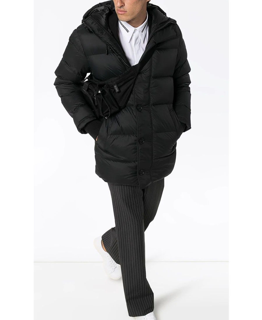 Canada Goose Vernon Logo Down Jacket In Black