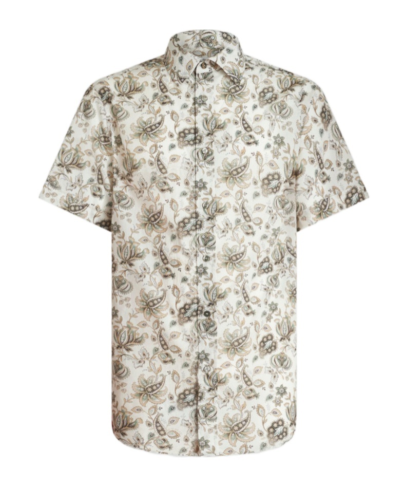 Etro Paisley-print Cotton Shirt In White