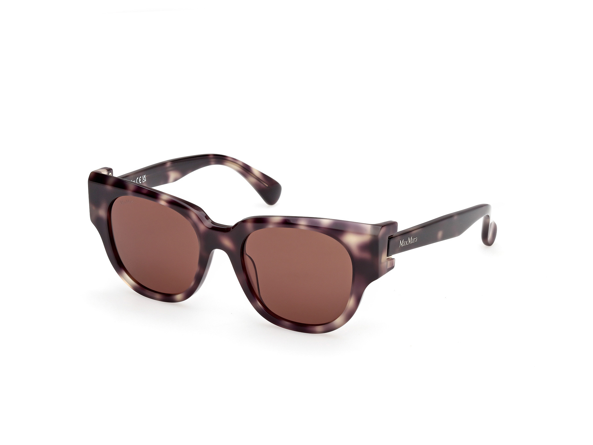 Max Mara Round Frame Sunglasses In Brown