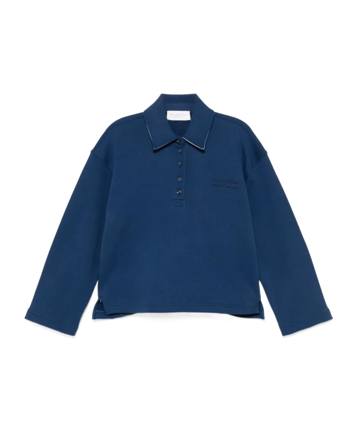 Philosophy Di Lorenzo Serafini Logo-embroidered Polo Top In Blue