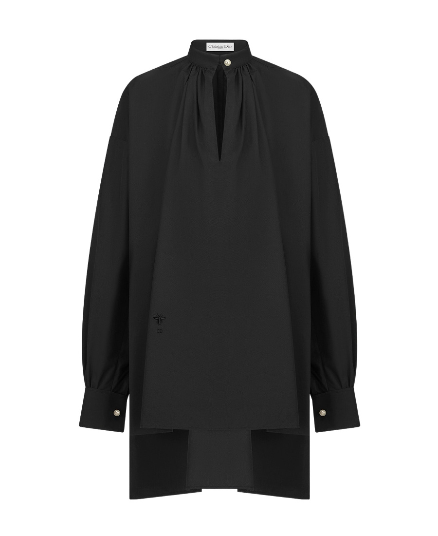 Dior Little Bee Embroidered Shirt In Black