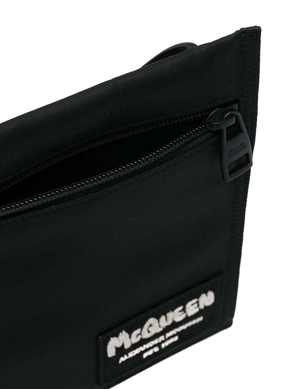 Alexander Mcqueen Logo-patch Messenger Bag In Black