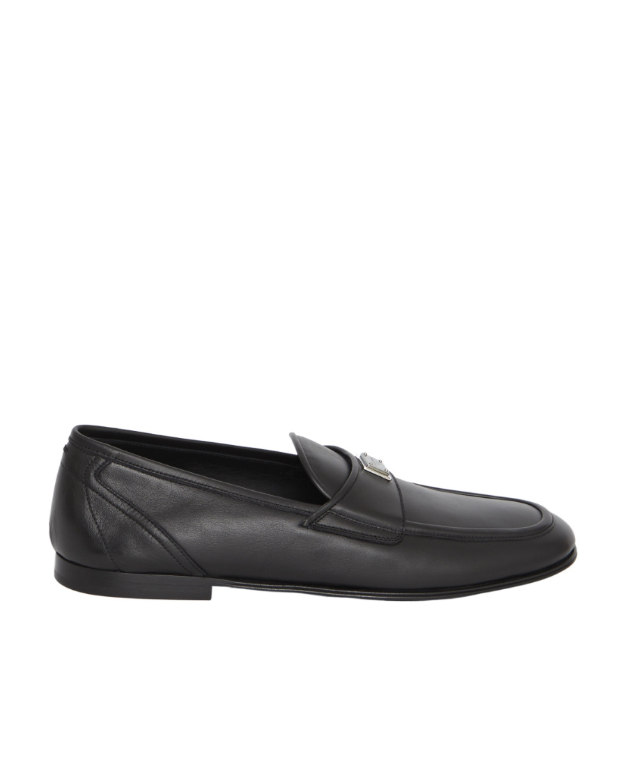 DOLCE & GABBANA DOLCE  GABBANA LOGO PLAQUE SLIP-ON LOAFERS