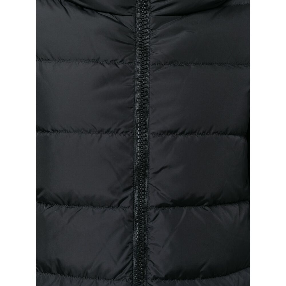 Herno Long Black Down Jacket With Hood In Nylon Woman In Black