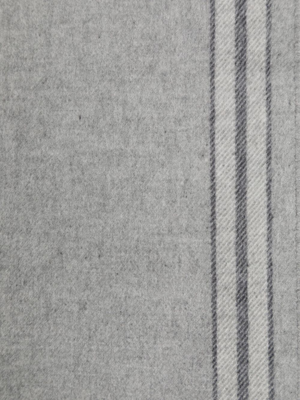 Brunello Cucinelli Stripe-trim Silk Scarf In Gray