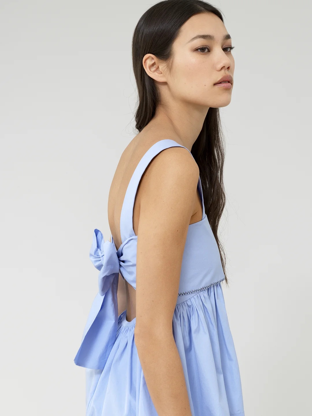 Chloé Pleated Detail Vest In Blue