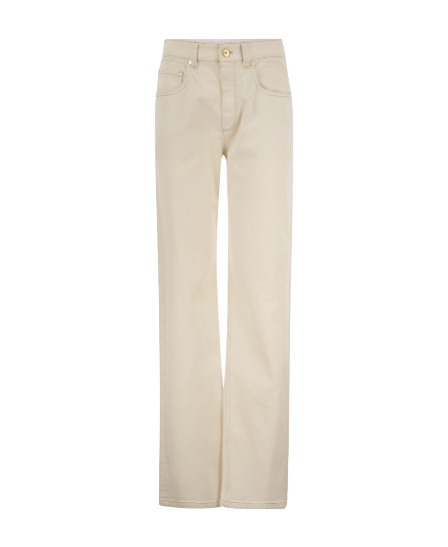 Brunello Cucinelli Denim Pants In Nude
