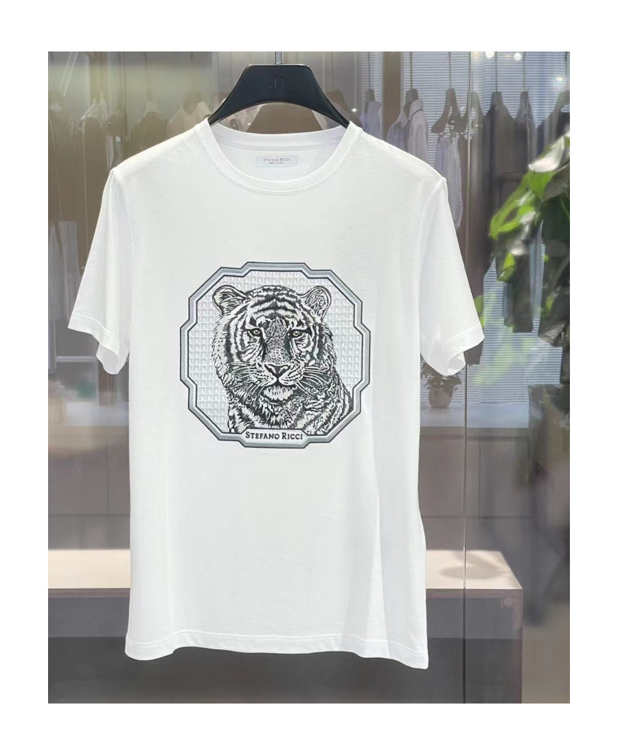 Stefano Ricci Printed Short-sleeved T-shirt In White