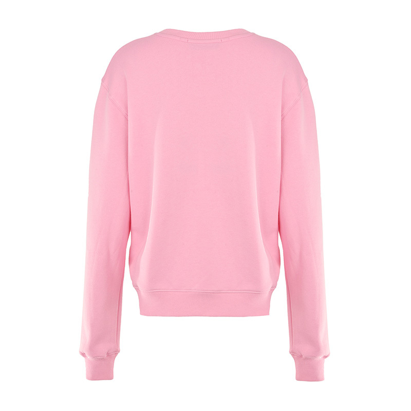 Msgm Logo Printed Sweater In Pink
