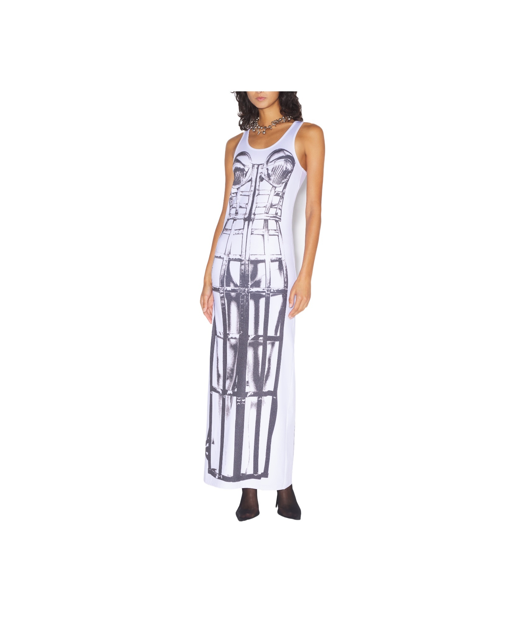Jean Paul Gaultier Sleeveless Dress In White