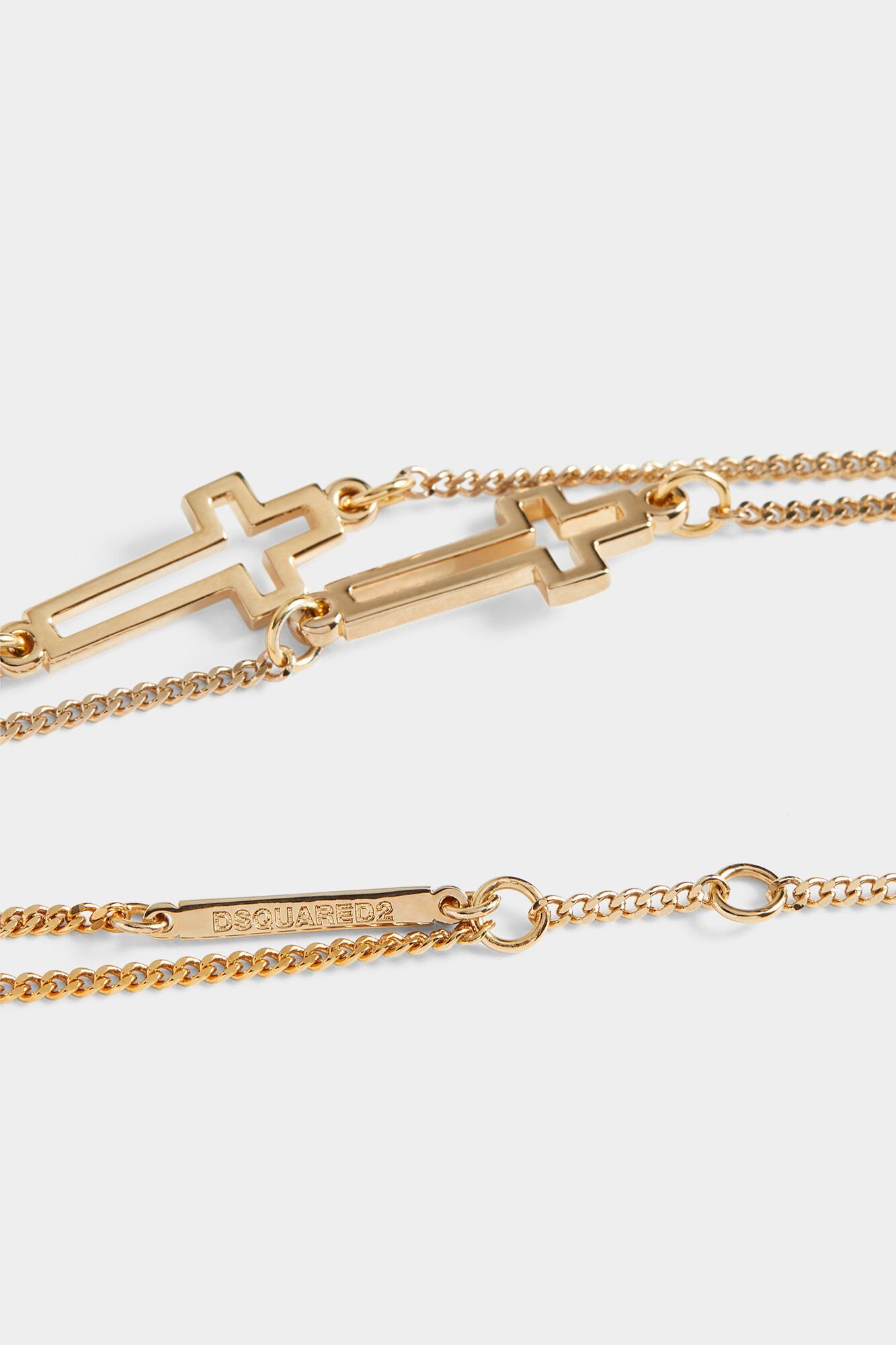 Dsquared2 Cross-charm Bracelet In Yellow