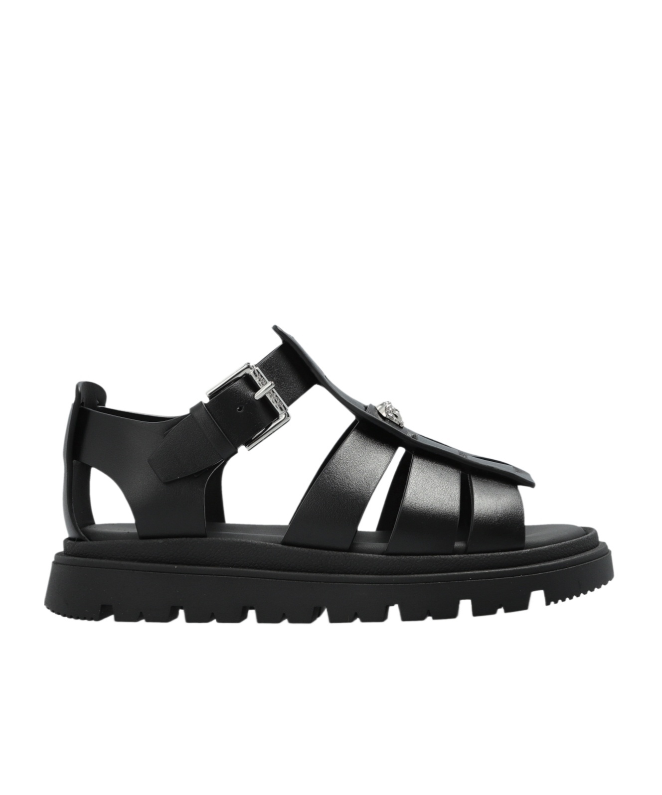 Versace Platform Sandals In Black