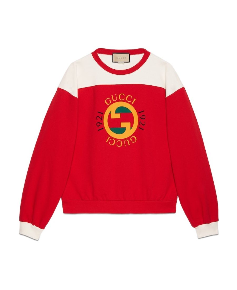 Gucci Interlocking G Jersey Sweatshirt In Red