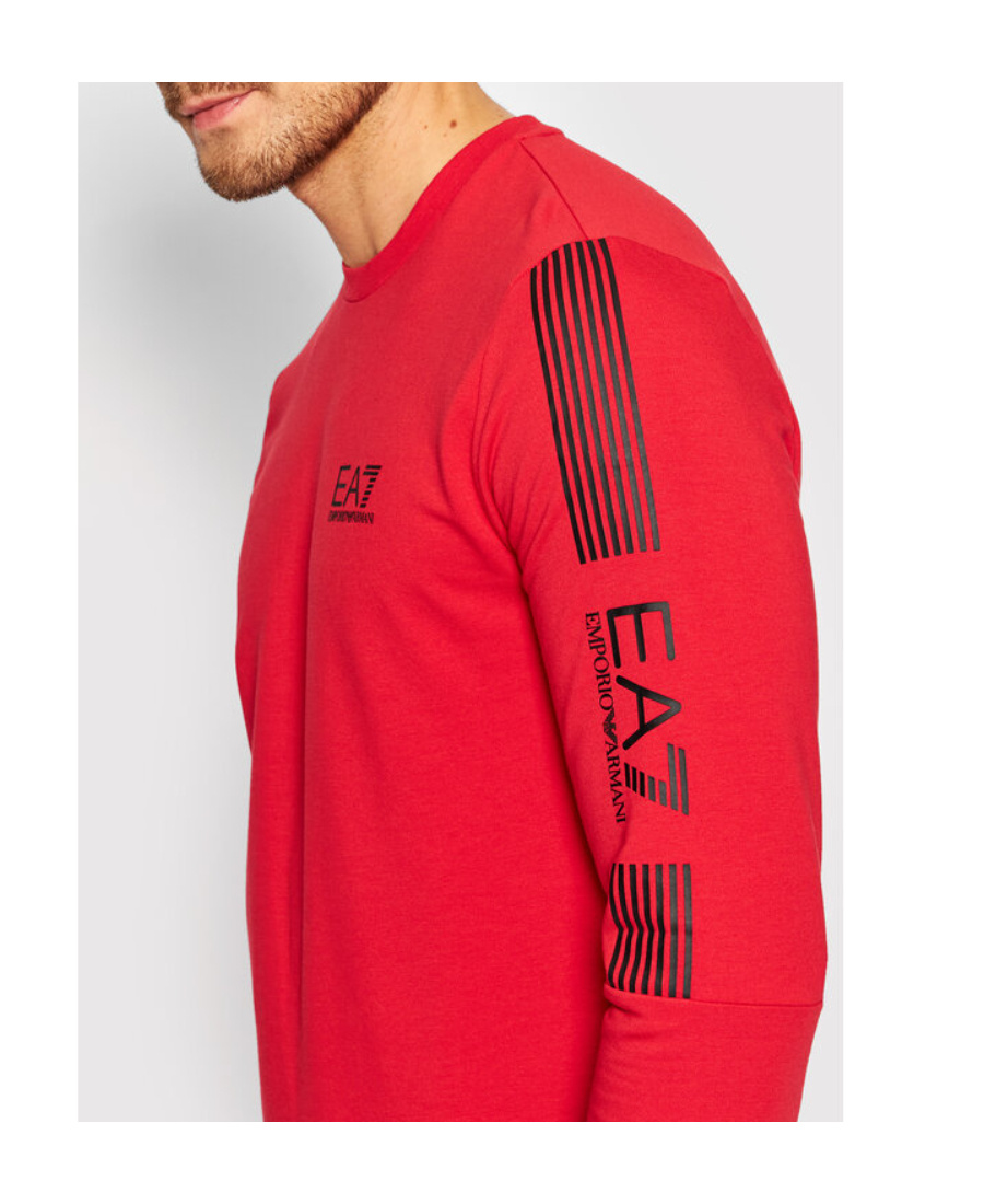 Ea7 Logo Sweater In Red