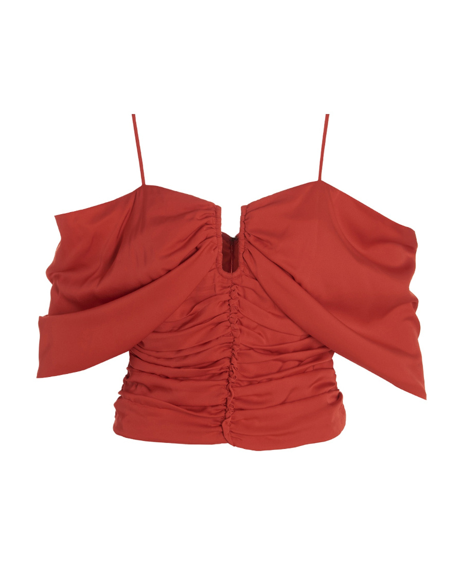 Shop Emanuel Ungaro Amani Top In Red