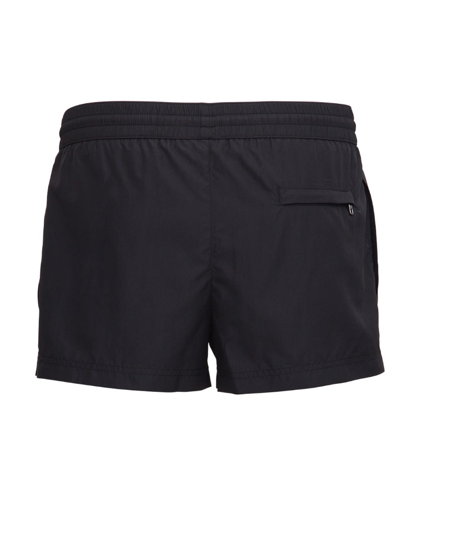 Dolce & Gabbana Black Swimsuit With Logo Plate On The Front In Black