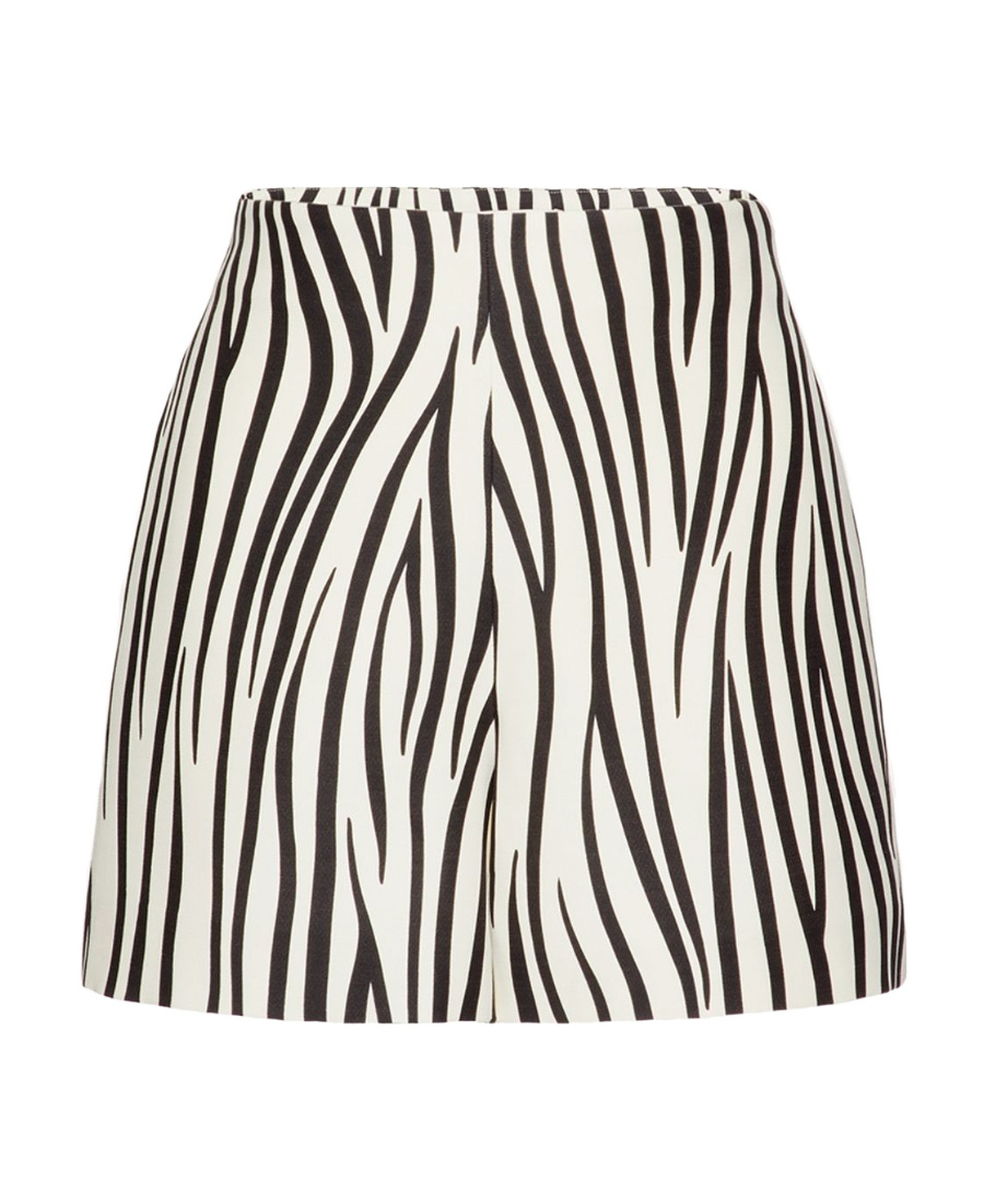 Valentino Zebra-print Shorts In Animal Print