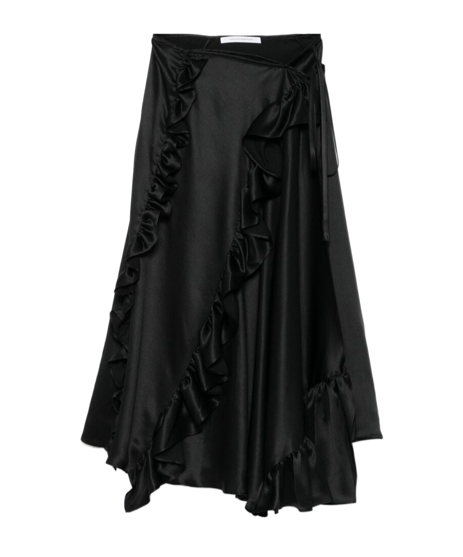 Cecilie Bahnsen Zou Wrinkled Skirt In Black