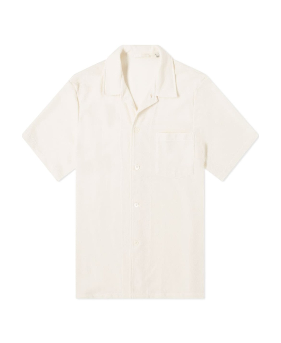 Our Legacy Textured-finish Short-sleeved Box Shirt In White