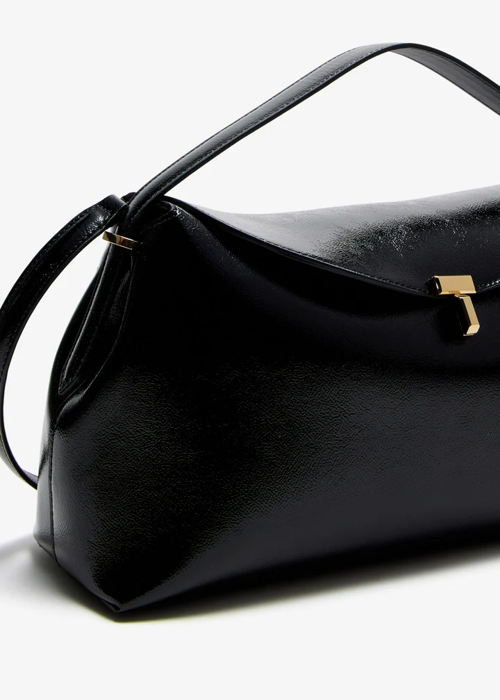 Totême T-lock Shoulder Bag In Black