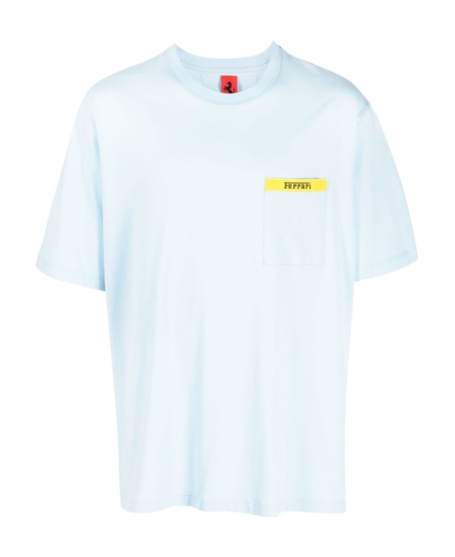 Ferrari Logo Short-sleeved T-shirt In White
