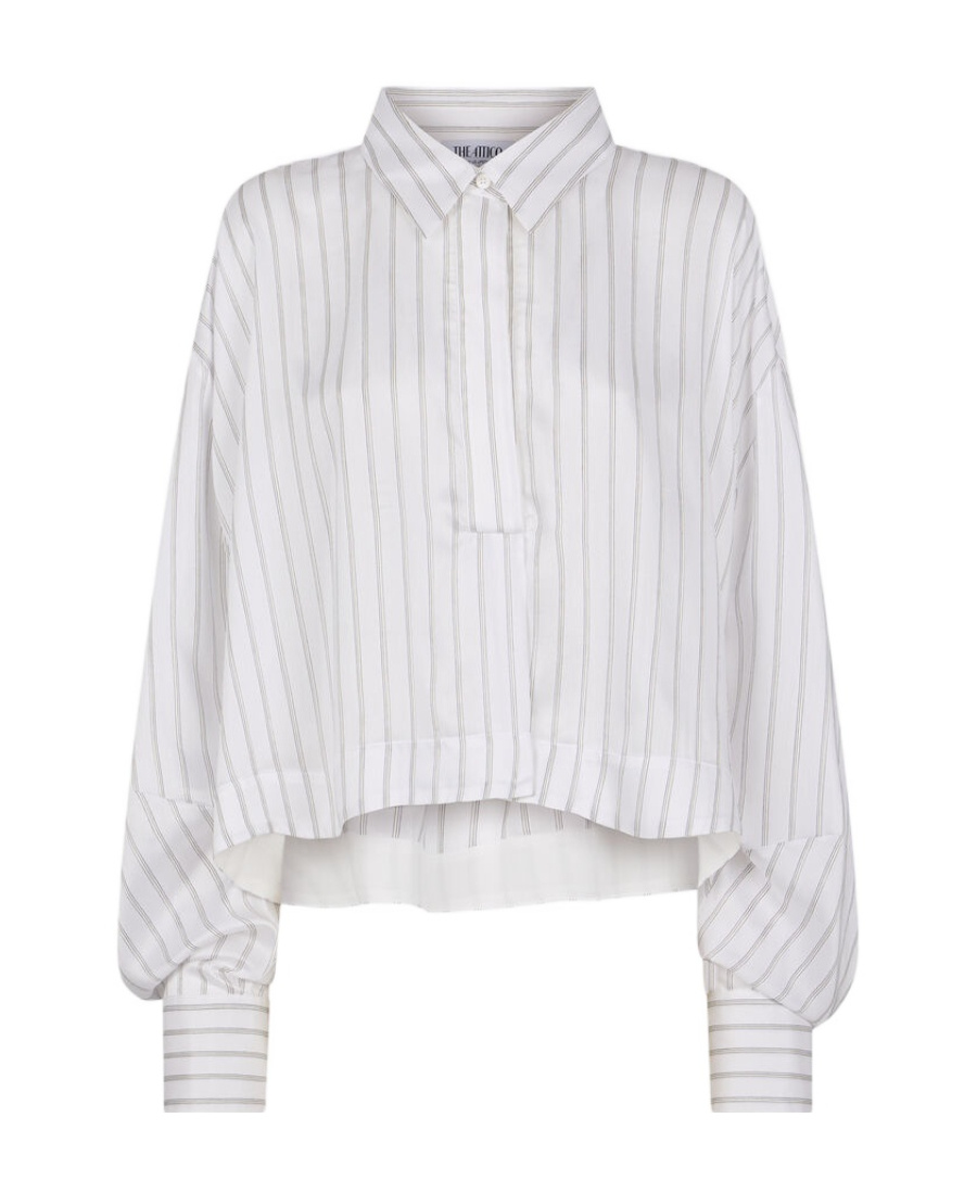 Attico ''jill'' Black And White Shirt In White