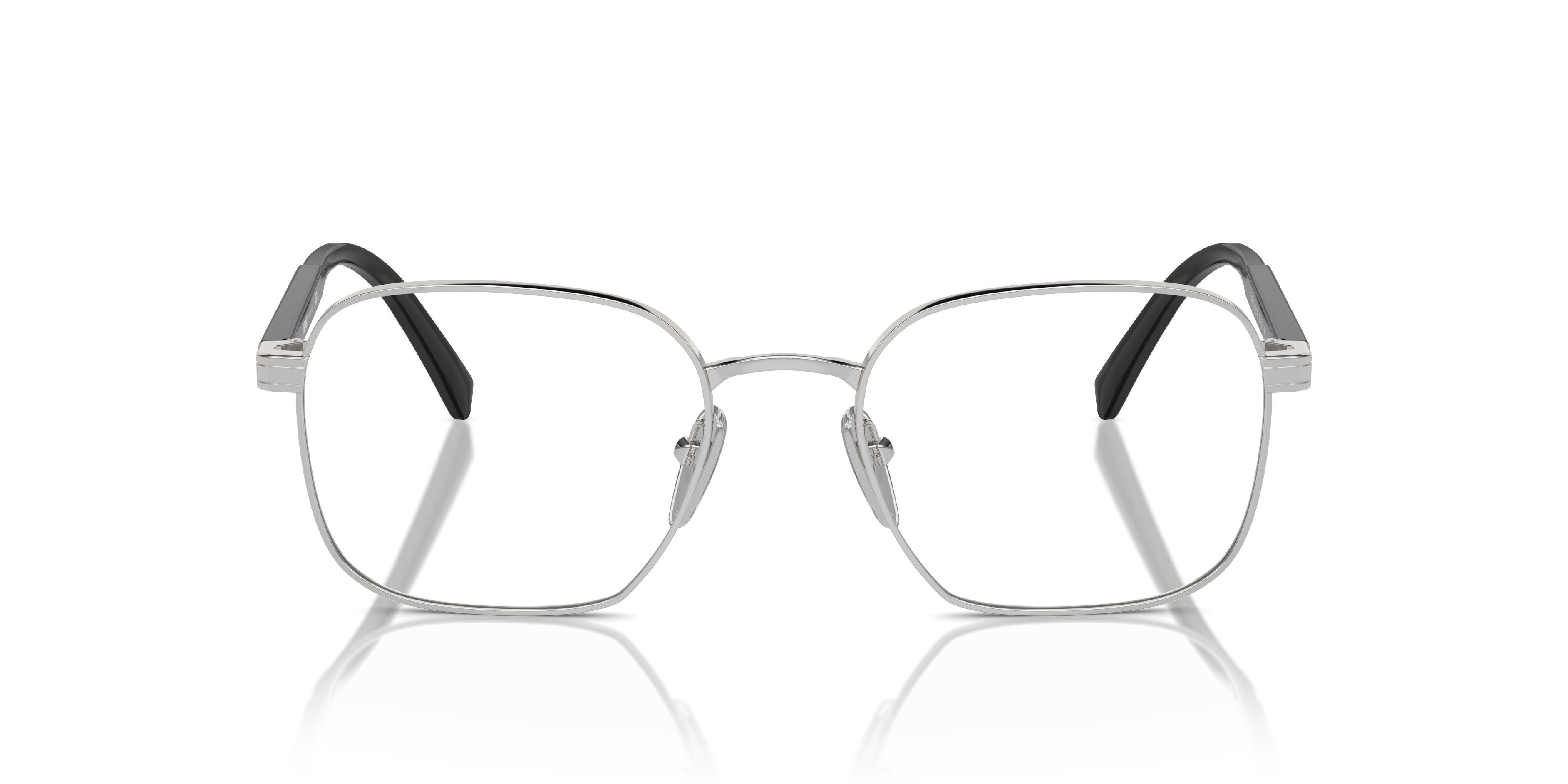 Prada Eyewear Square Frame Glasses In Silver