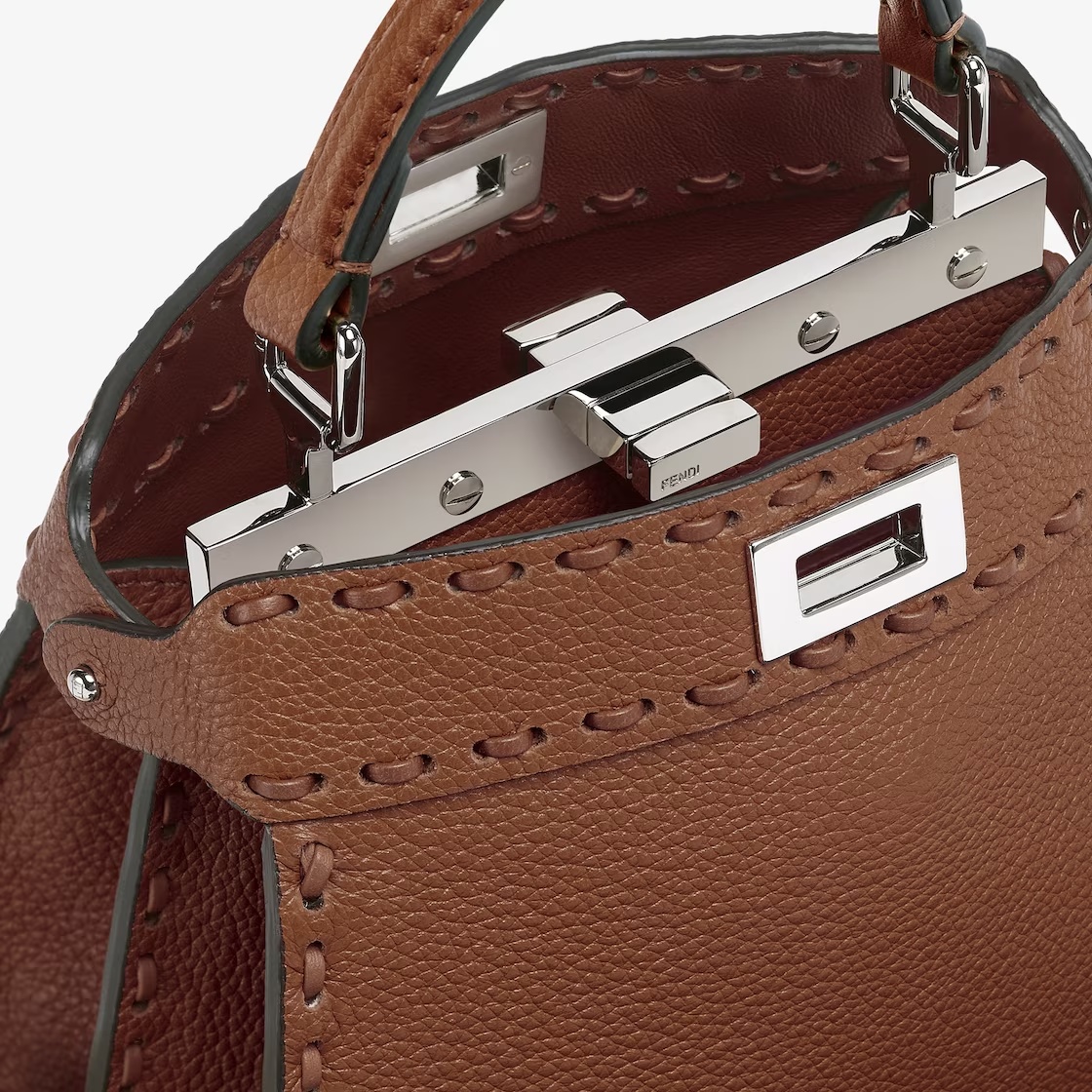 Fendi Peekaboo Iseeu Mini Bag In Brown