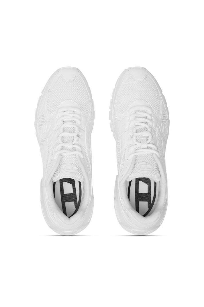 Diesel S-pro-v-dense-mesh Sneakers With Oval D Logo In White