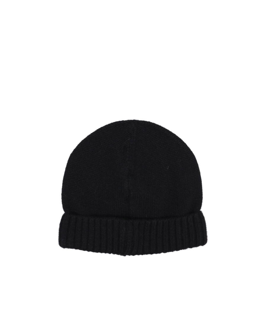 Borsalino City Logo-patch Cashmere Beanie In Black