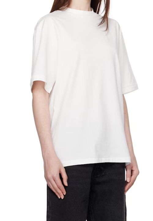 Aya Muse Plain Weave Knit T-shirt In White