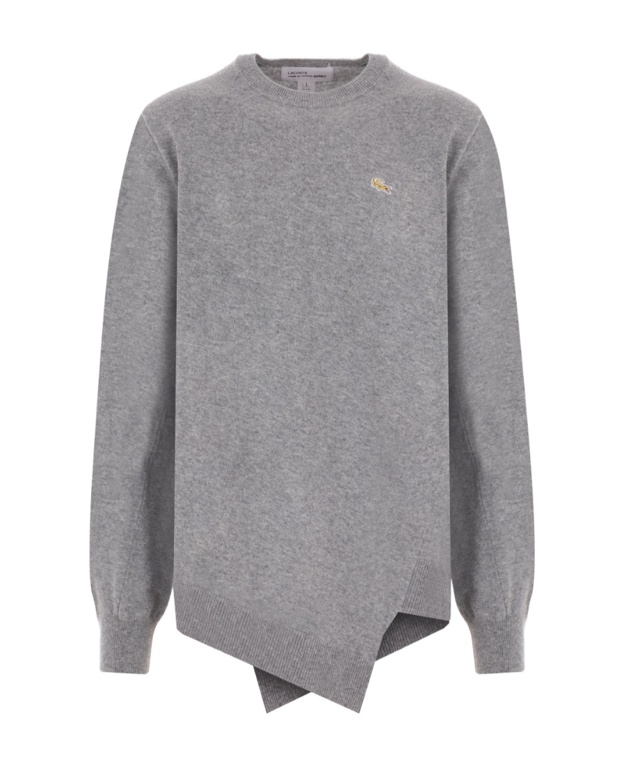 Comme Des Garçons Long-sleeved Sweater In Gray