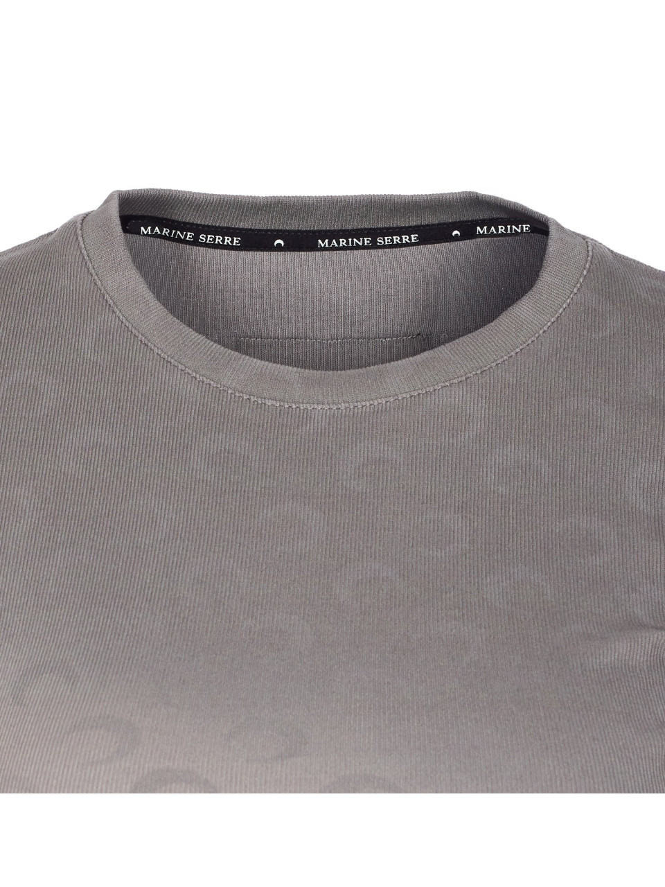 Marine Serre Women Faded Moon T-shirt In Gray