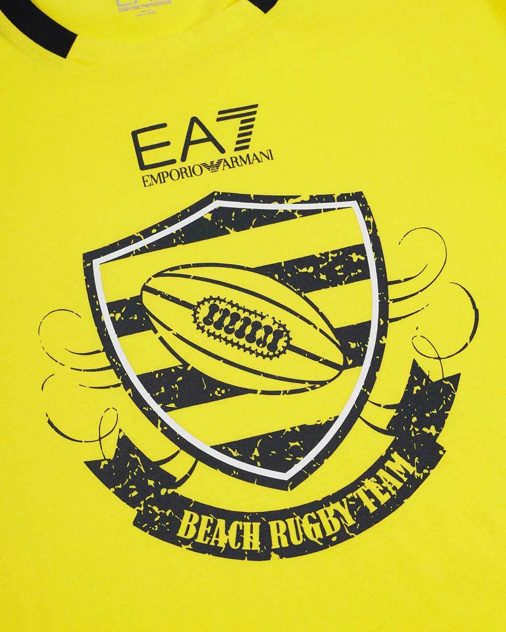 EA7 LOGO ROUND-NECKED T-SHIRT