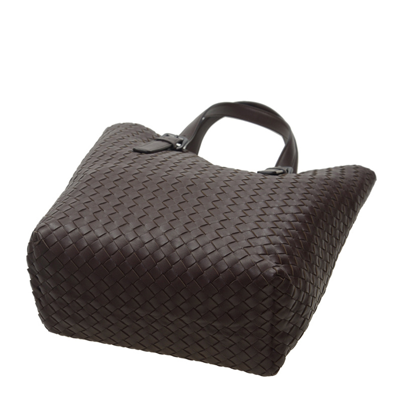 Bottega Veneta Logo Handbag In Brown
