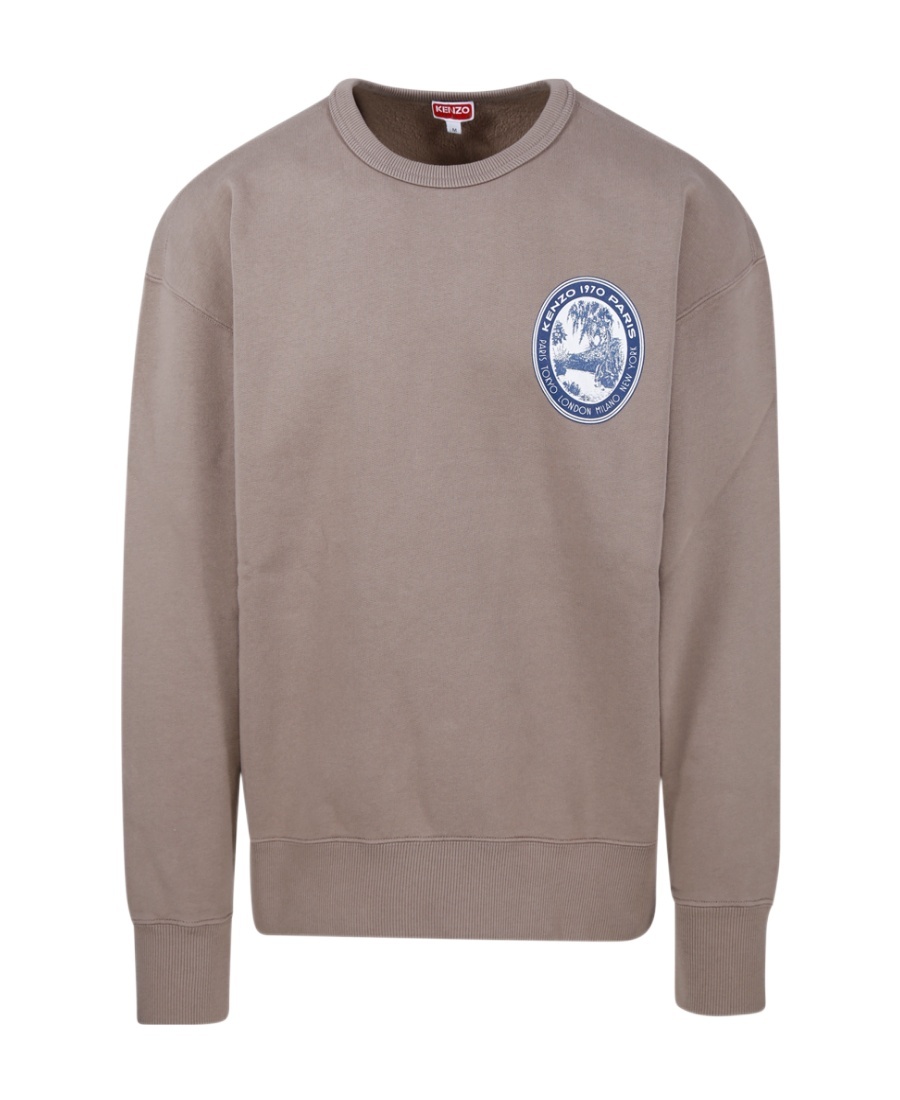 Kenzo ' Tiger Patch' Oversize Sweatshirt In Gray