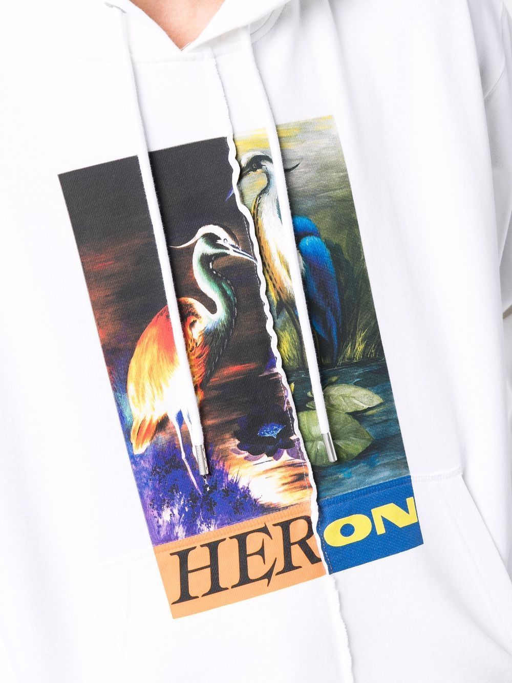 Heron Preston Heron Split Heron Prnt Hd Swt Wht Orng In White