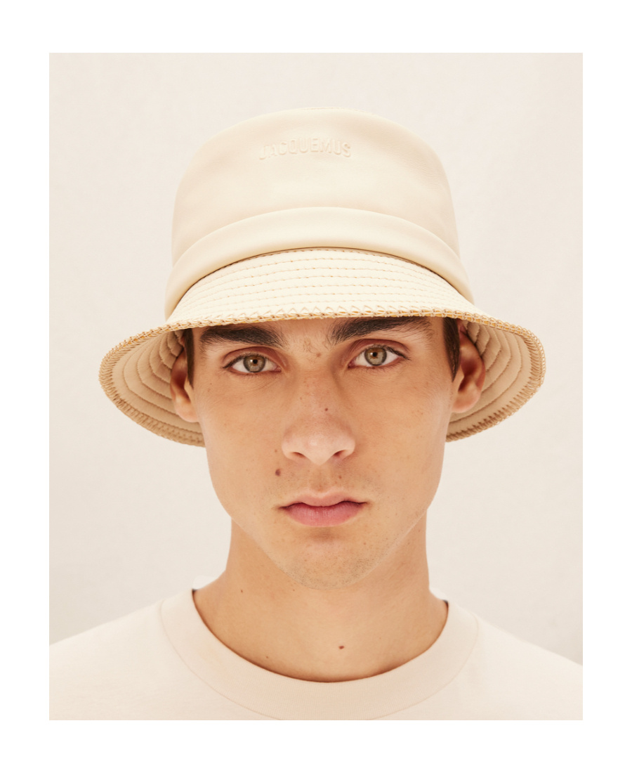 Jacquemus Tie-fastening Bucket Hat In Nude