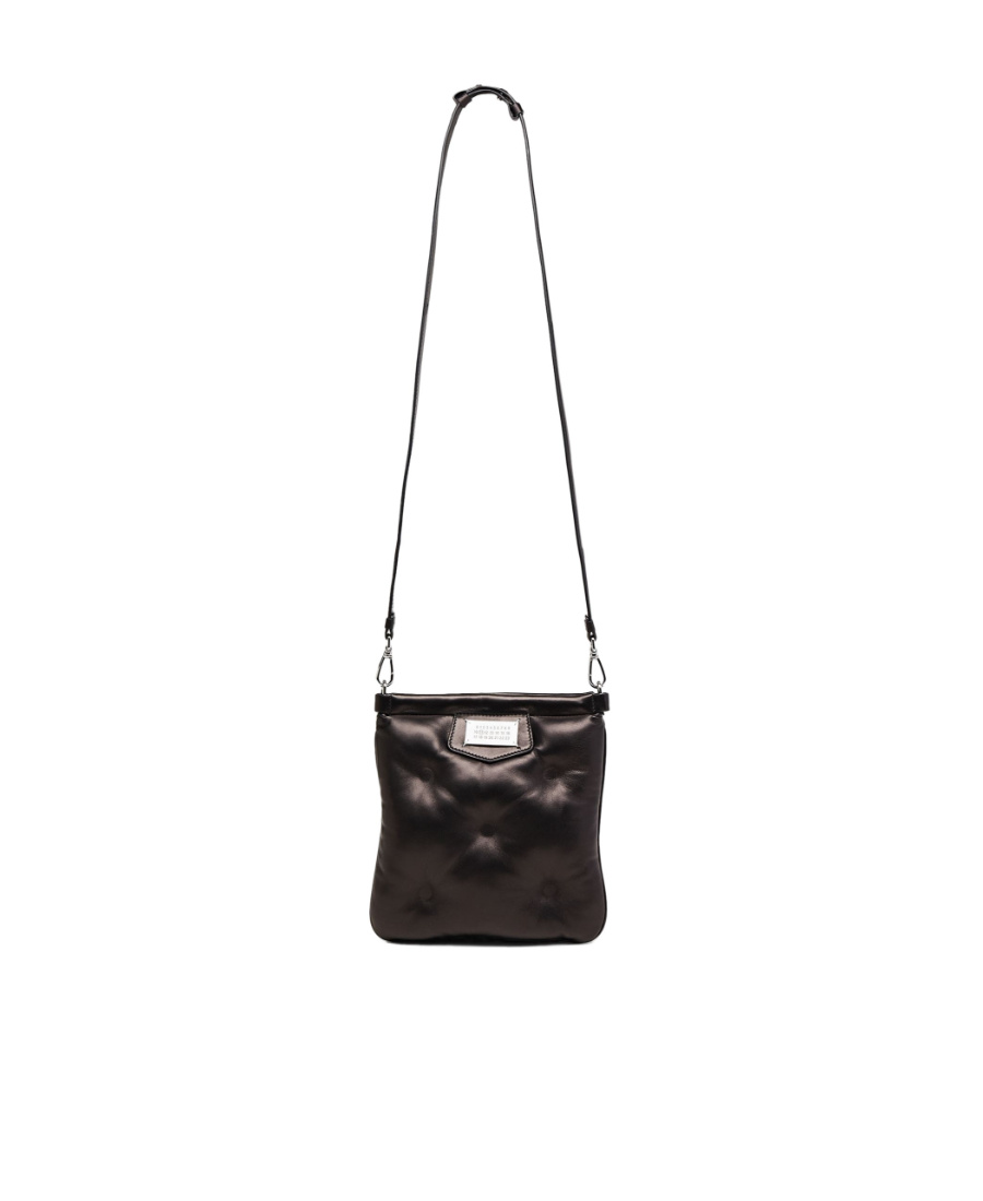 Maison Margiela Glam Slam Mini Flat Pocket Shoulder Bag In Black