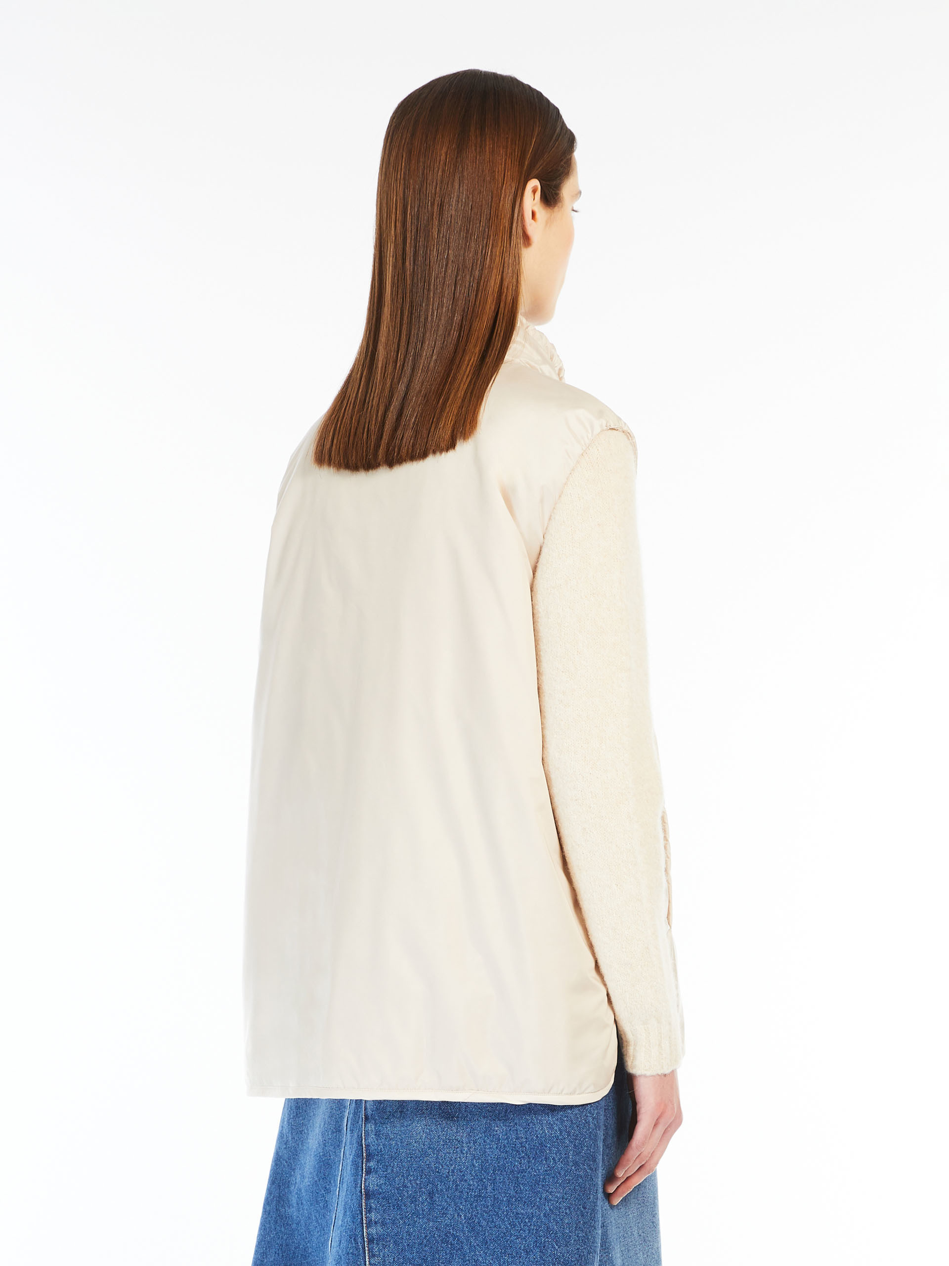 Shop Weekend Max Mara Yoro Zip-up Drawstring Gilet In White