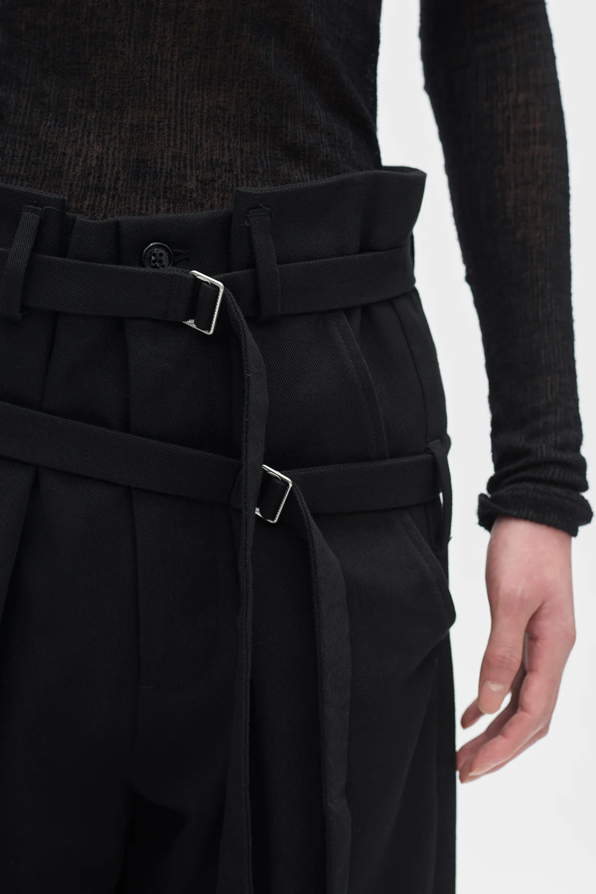Ann Demeulemeester Belt Loop Casual Pants In Black